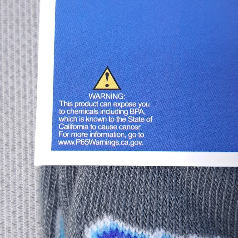 One Pair Oreo‎ Men's Shoe Size 6-12 Gray/Blue Crew Socks Funny Novelty Fun Snack